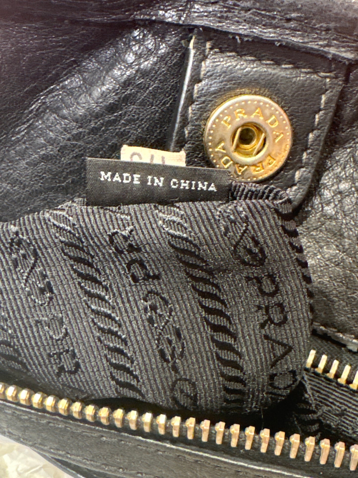 Cabas Prada tessuto noir