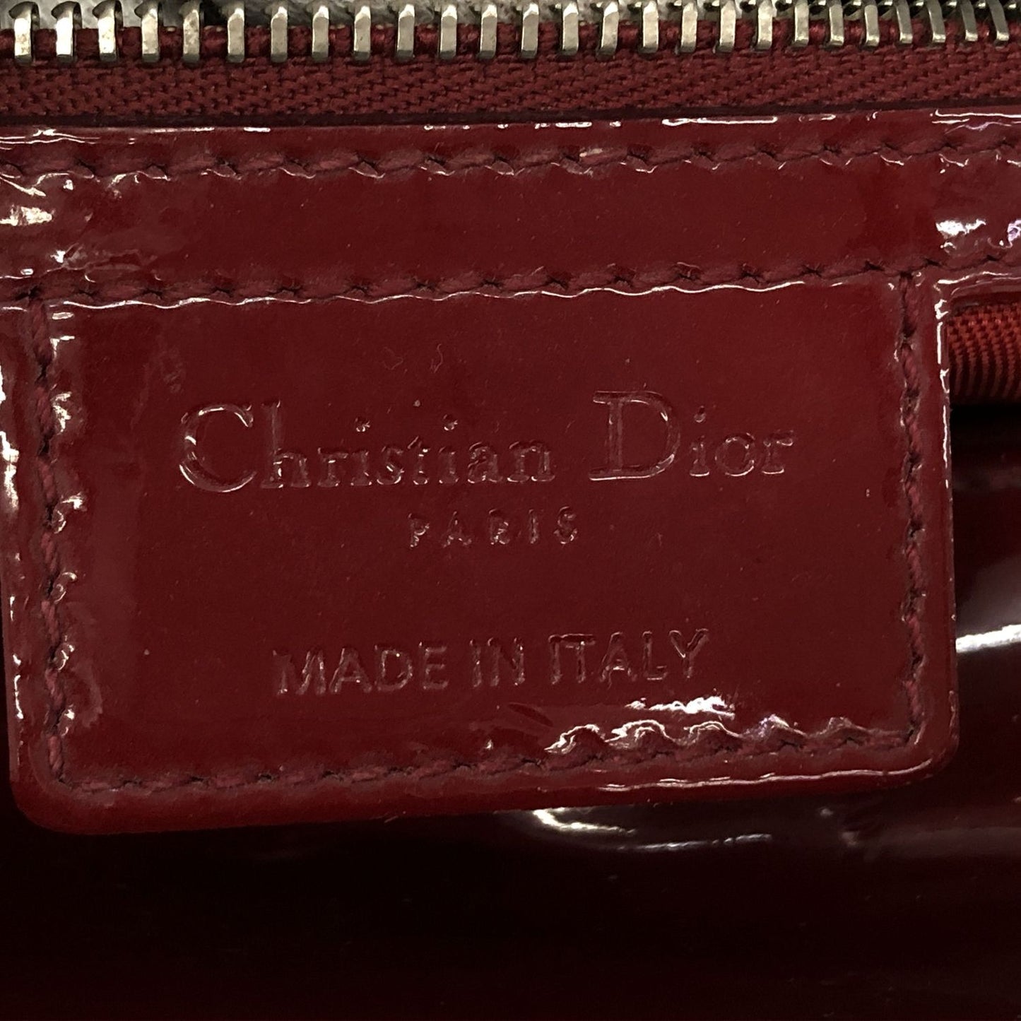 Sac Lady Dior en Cuir Verni Rose