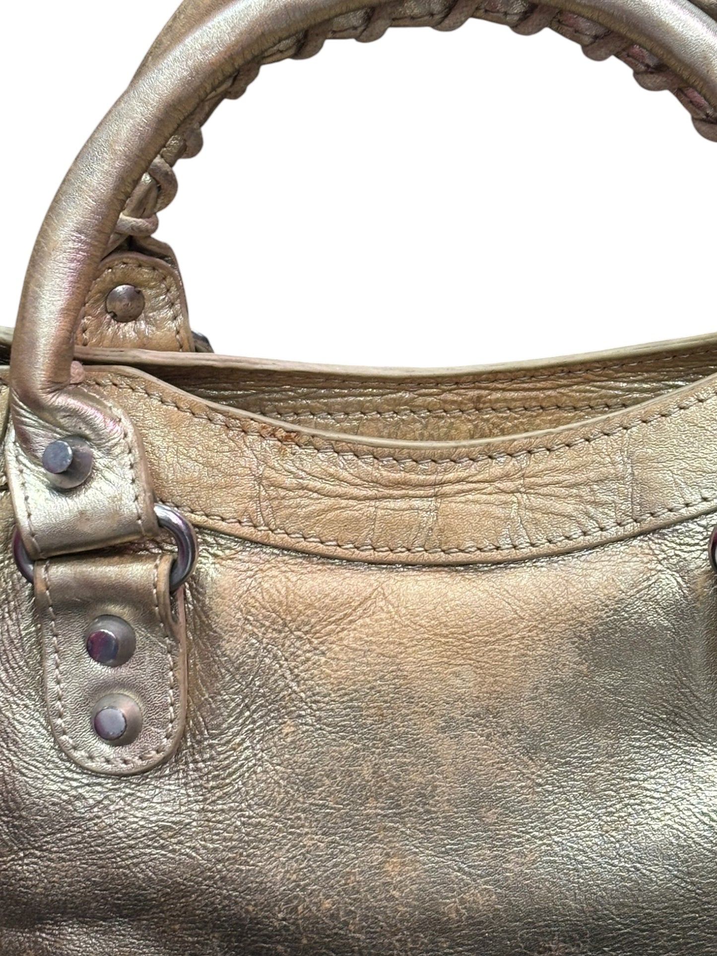 Sac Balenciaga City doré