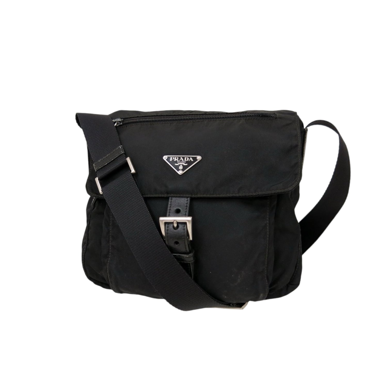 Sac en bandoulière Prada en nylon noir