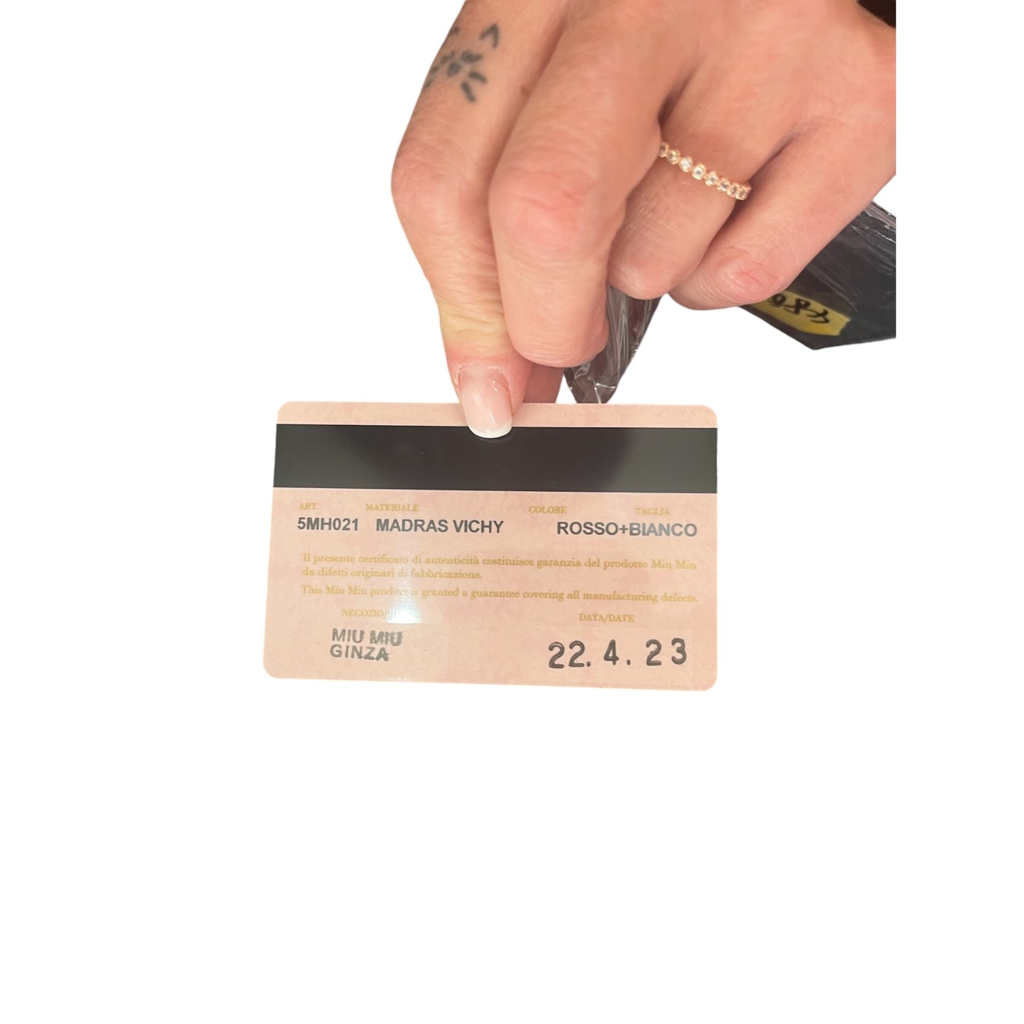 Portefeuille Miu Miu blanc et rouge