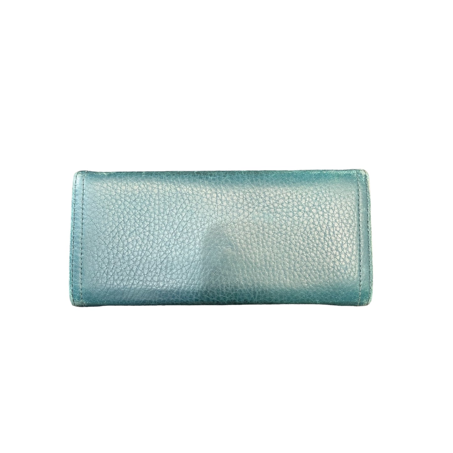Portefeuille Prada vert en cuir