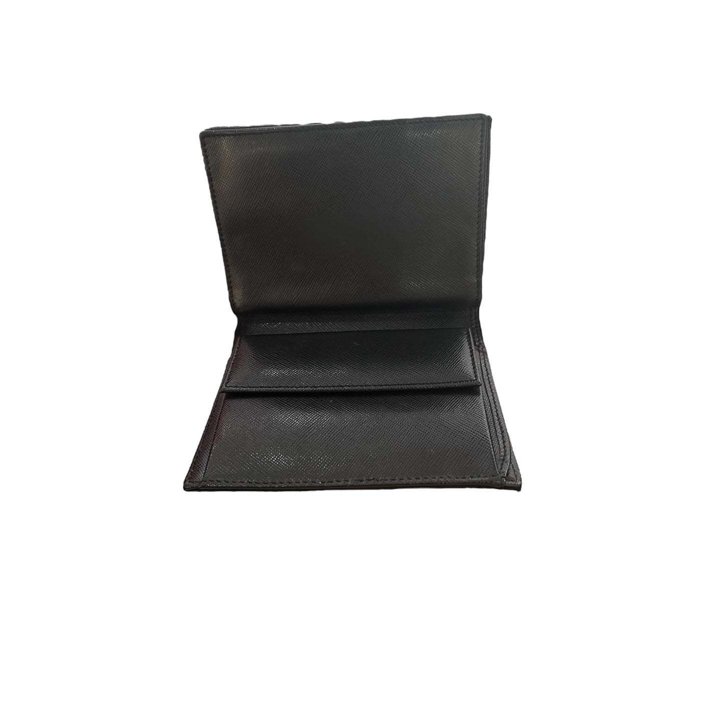 Portefeuille Prada en toile noir