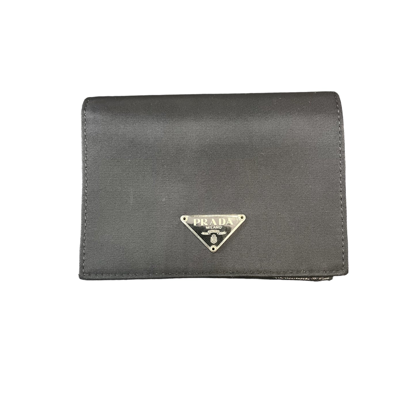 Portefeuille Prada en toile noir