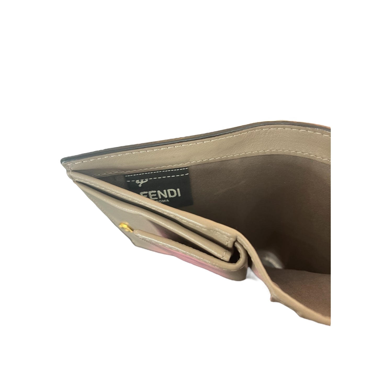 Portefeuille Fendi en cuir brun