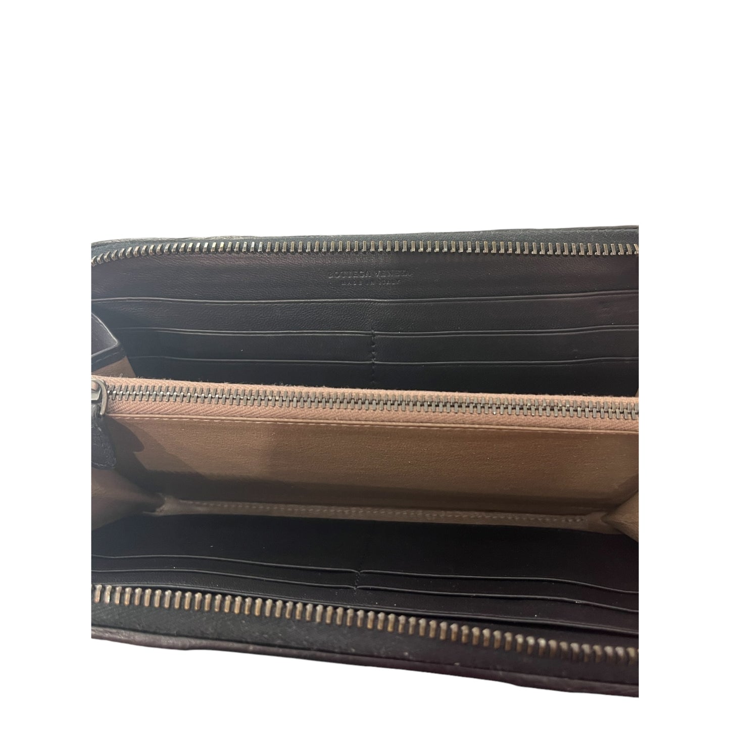 Porte-monnaie Bottega Veneta noir en cuir