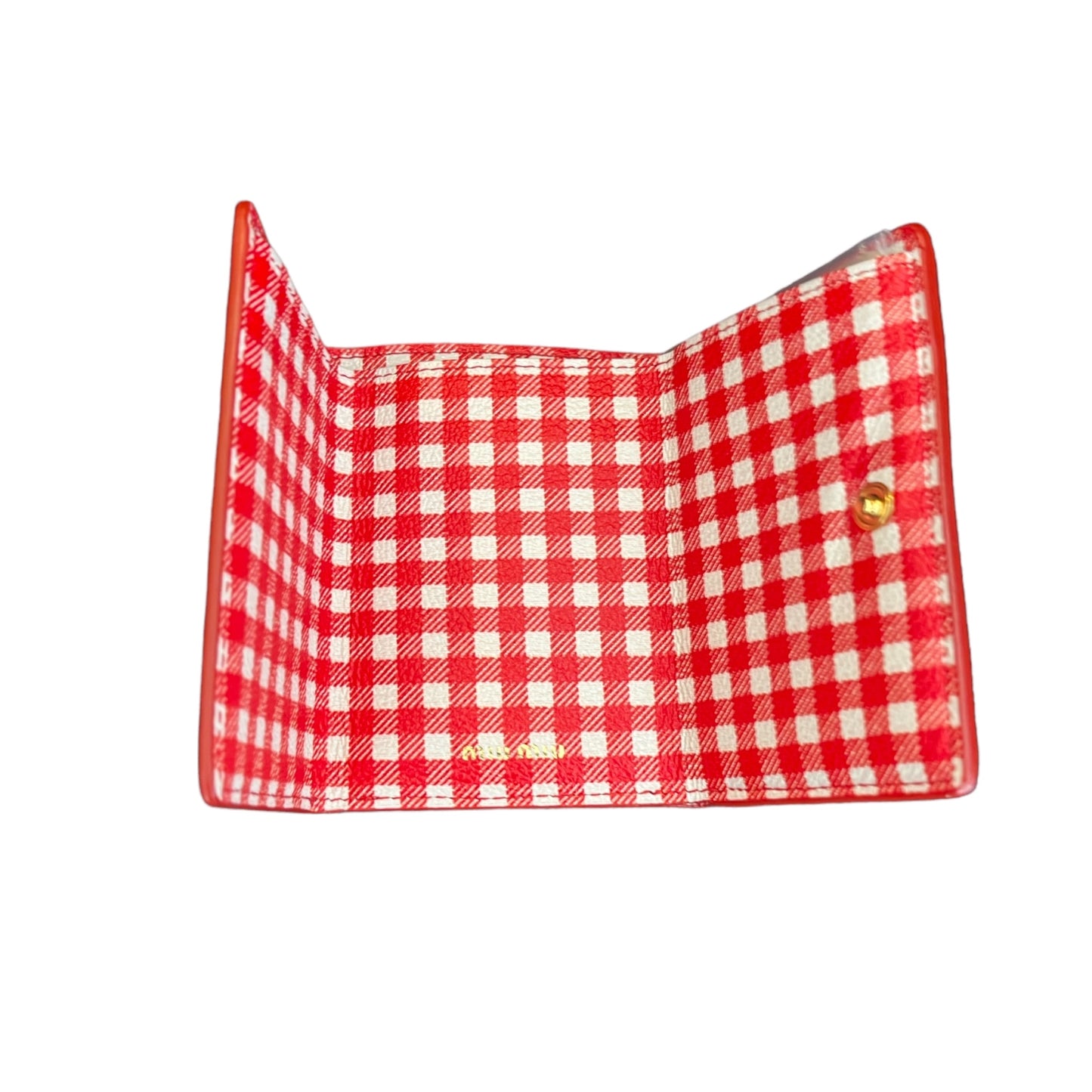 Portefeuille Miu Miu blanc et rouge