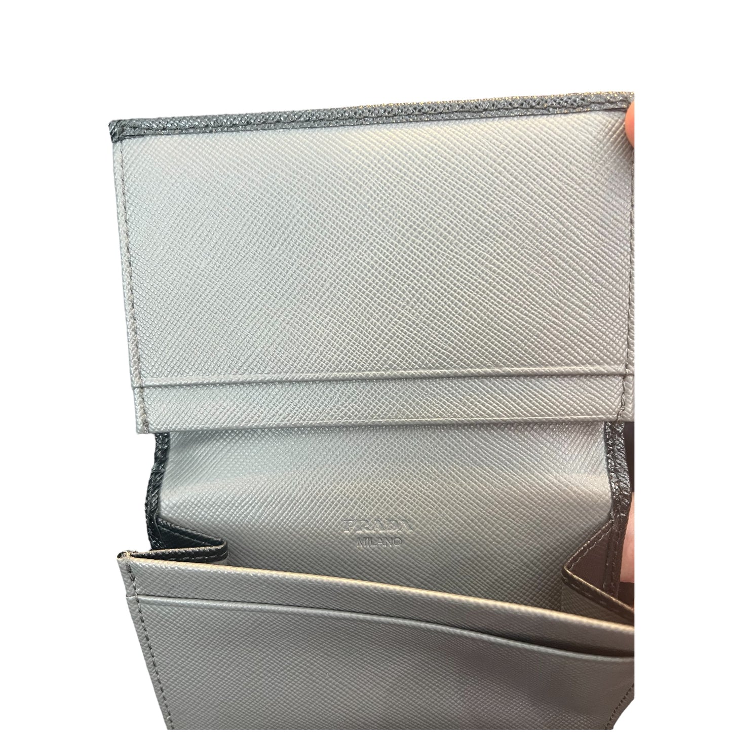 Portefeuille Prada Bicolore Saffiano
