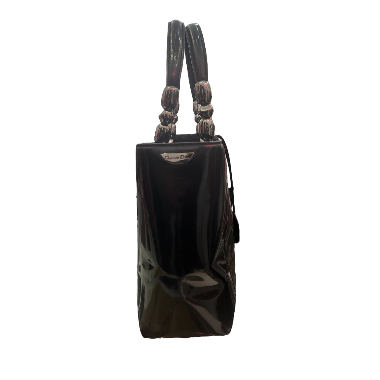 Sac à main Dior Vintage en cuir verni noir