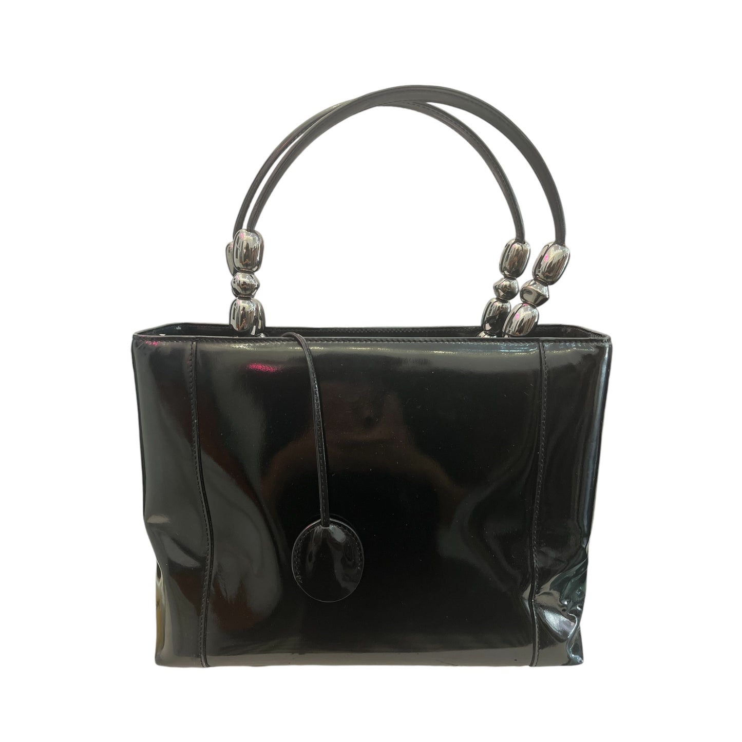 Sac à main Dior Vintage en cuir verni noir