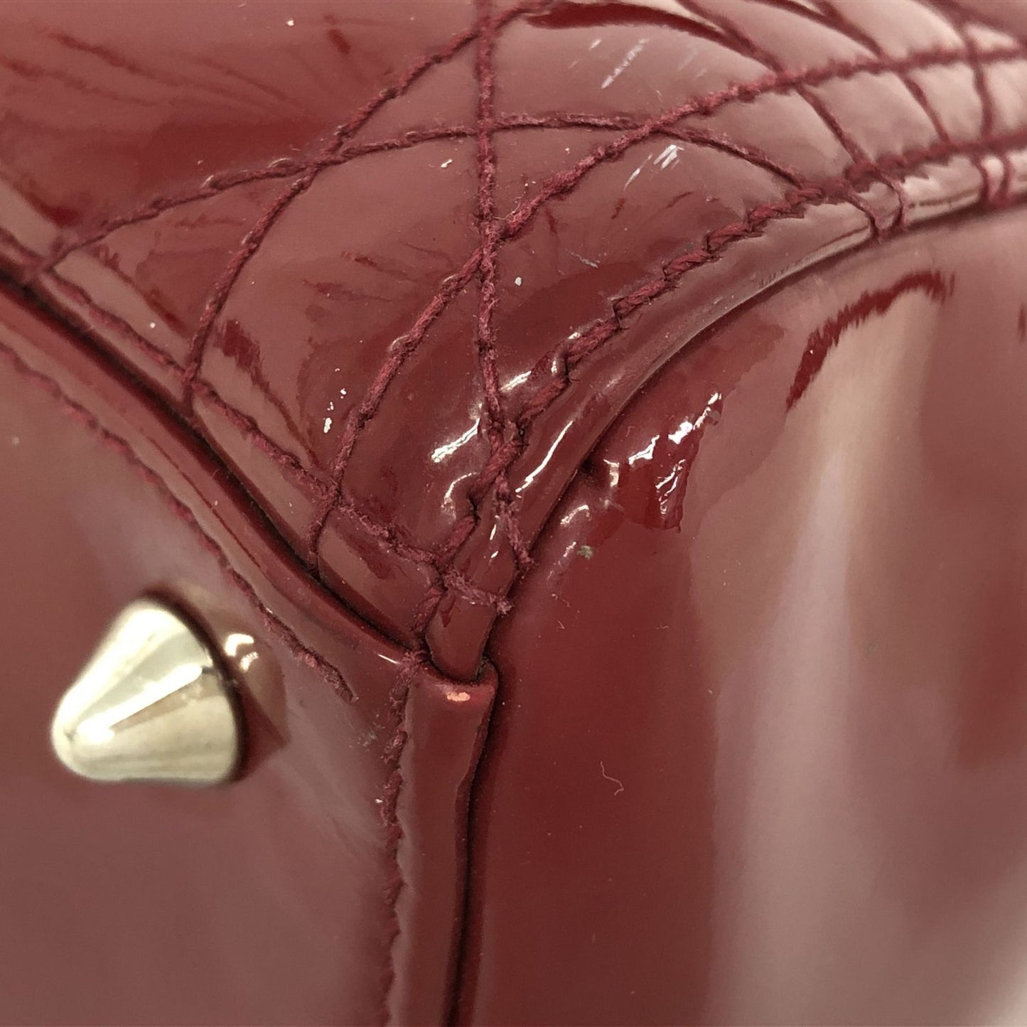 Sac Lady Dior en Cuir Verni Rose