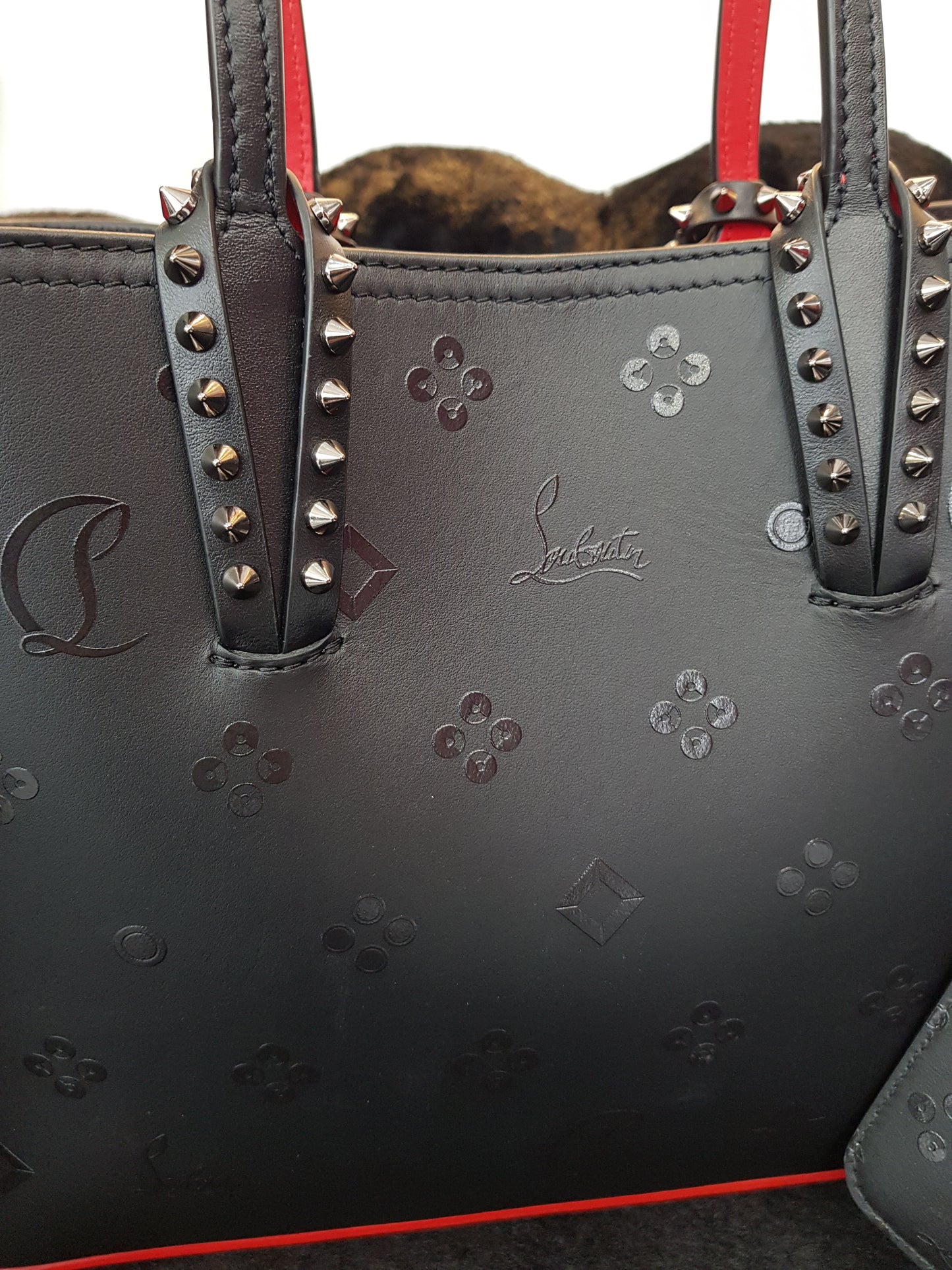 Sac Louboutin en cuir noir