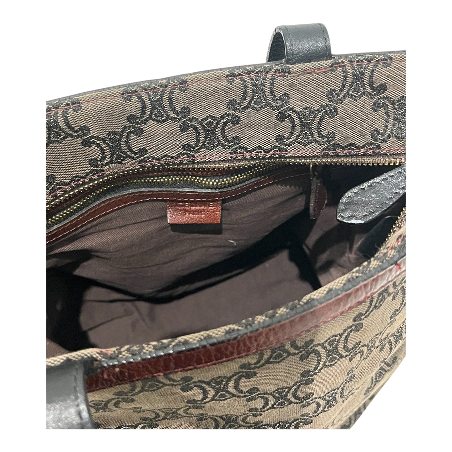 Sac Céline Cabas Macadam Shopping Marron Vintage