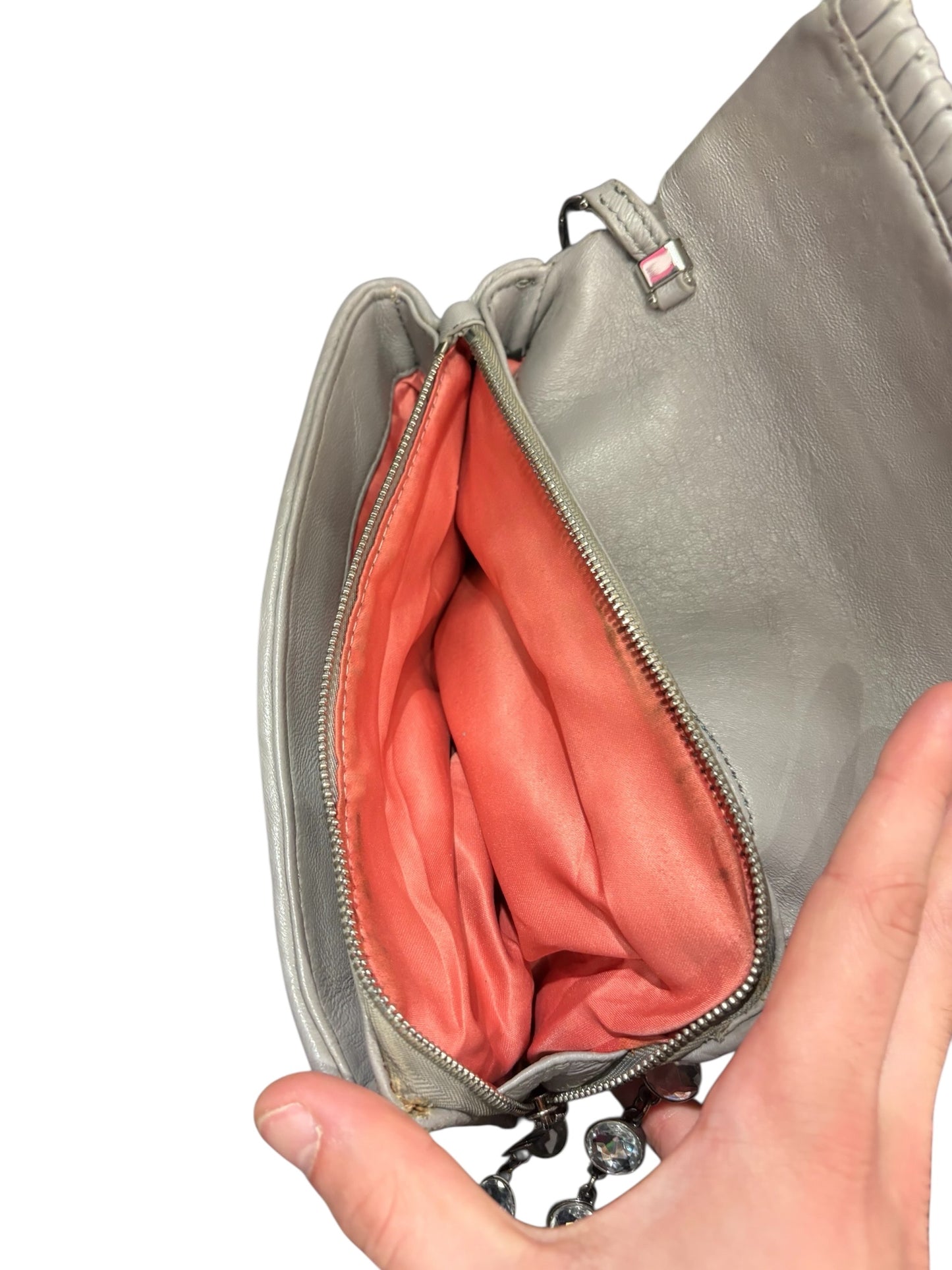 Sac Miu Miu matelassé – beige / gris clair