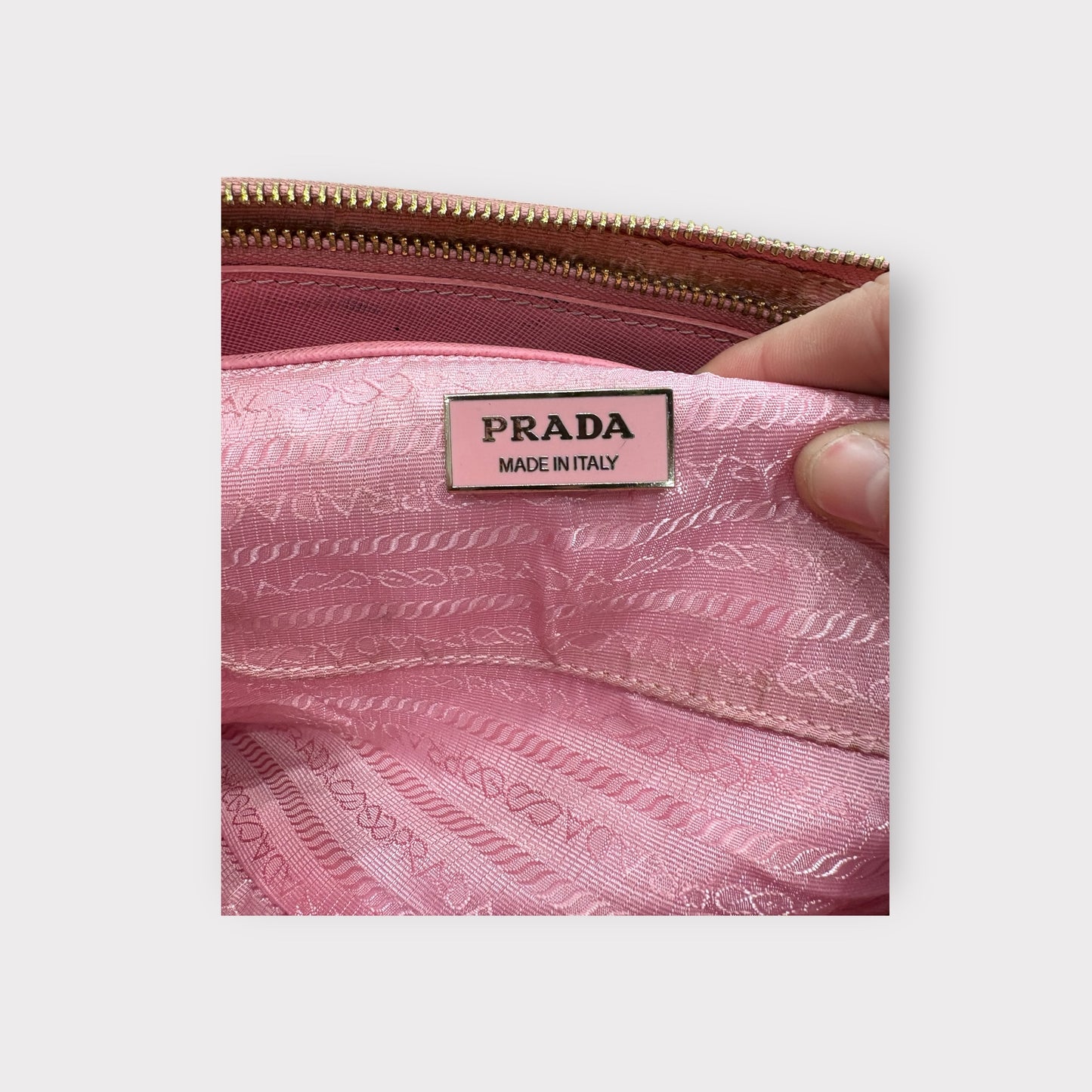 Prada – Sac cuir rose double compartiment