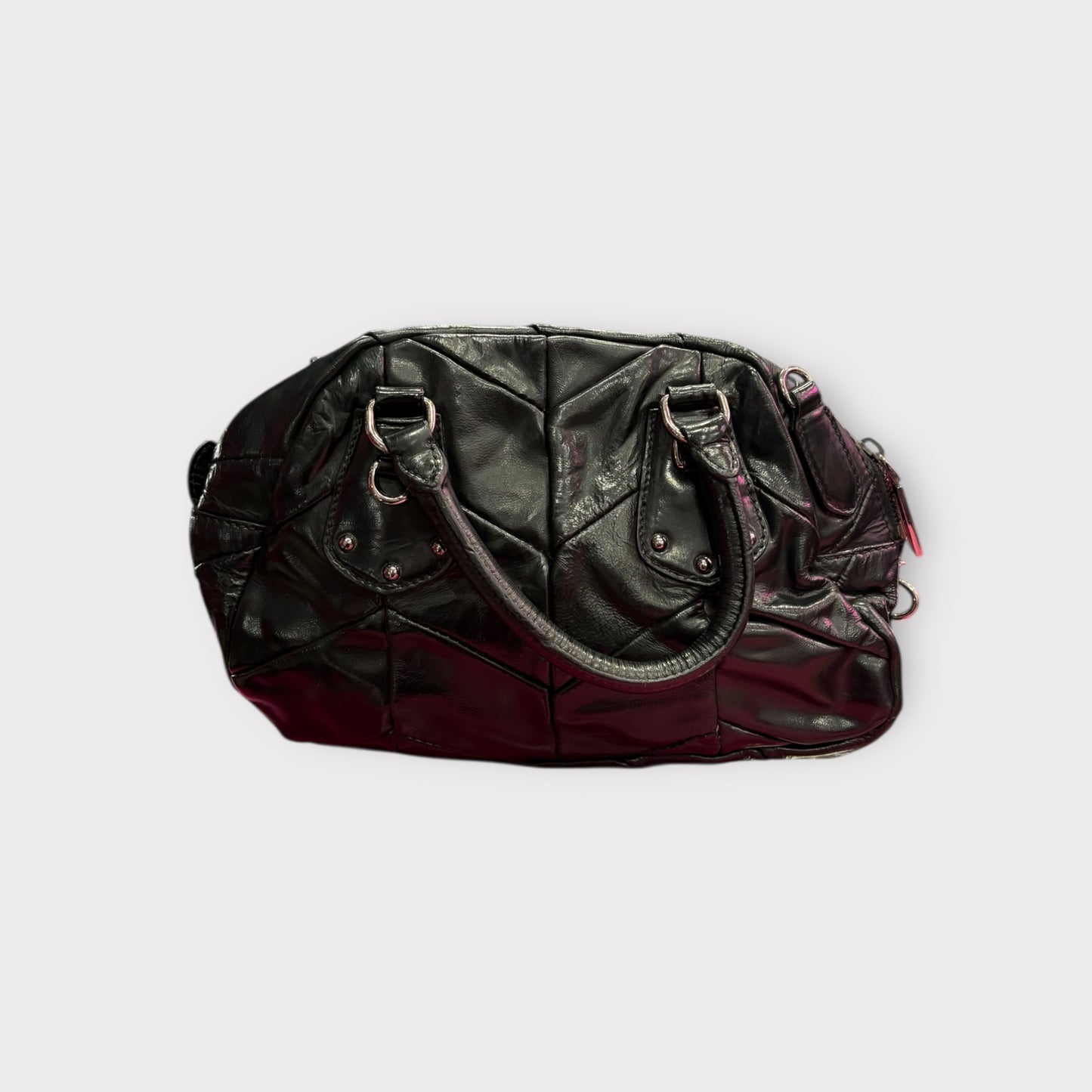 Prada – Sac cuir noir matelassé logo triangle