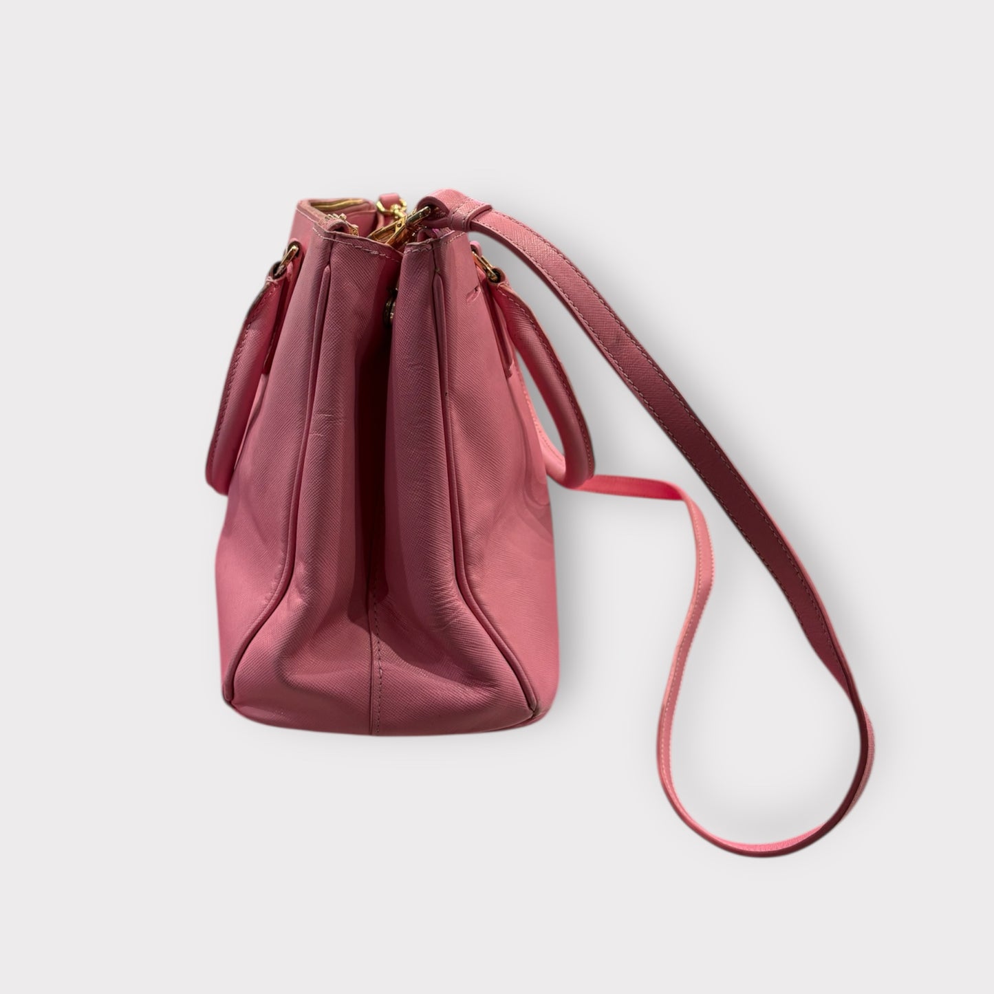 Prada – Sac cuir rose double compartiment