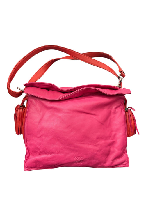 Sac Loewe en cuir – rose & orange
