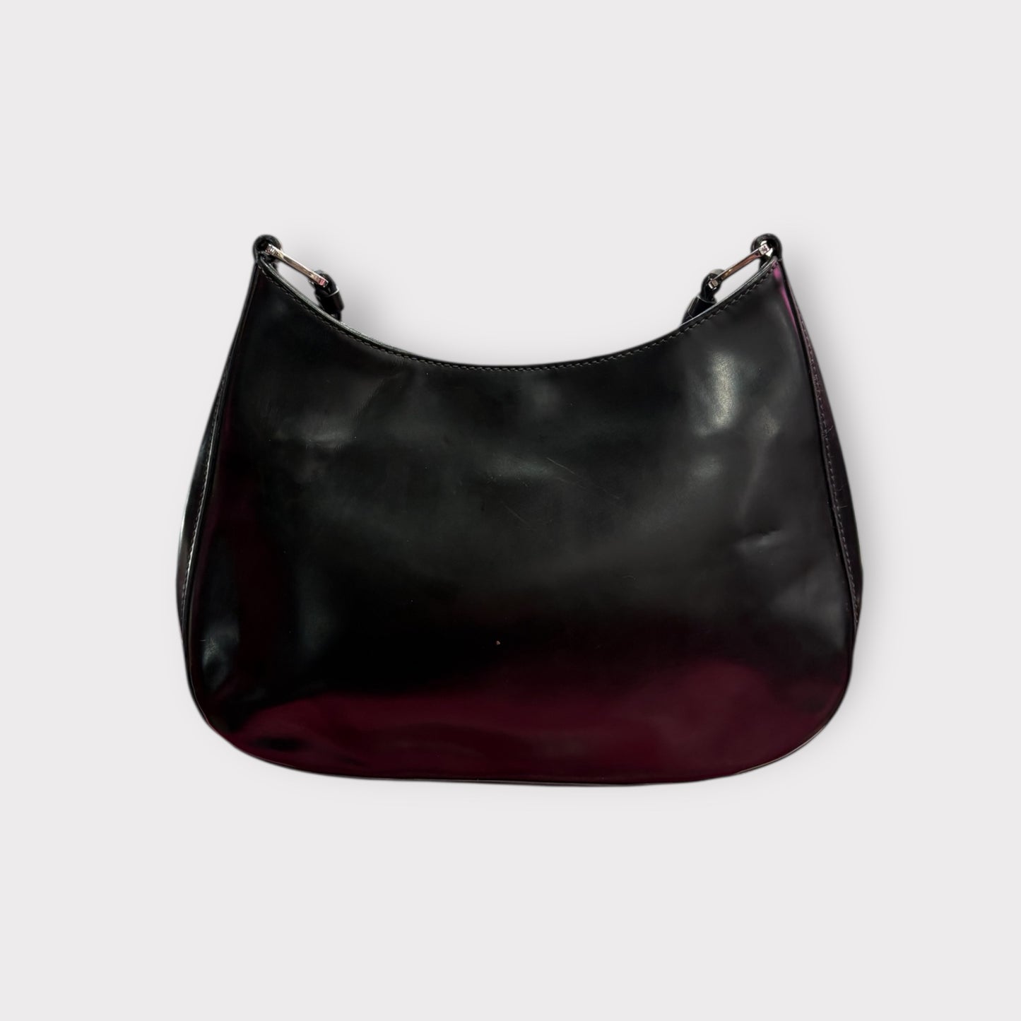 Prada – Sac porté épaule cuir noir