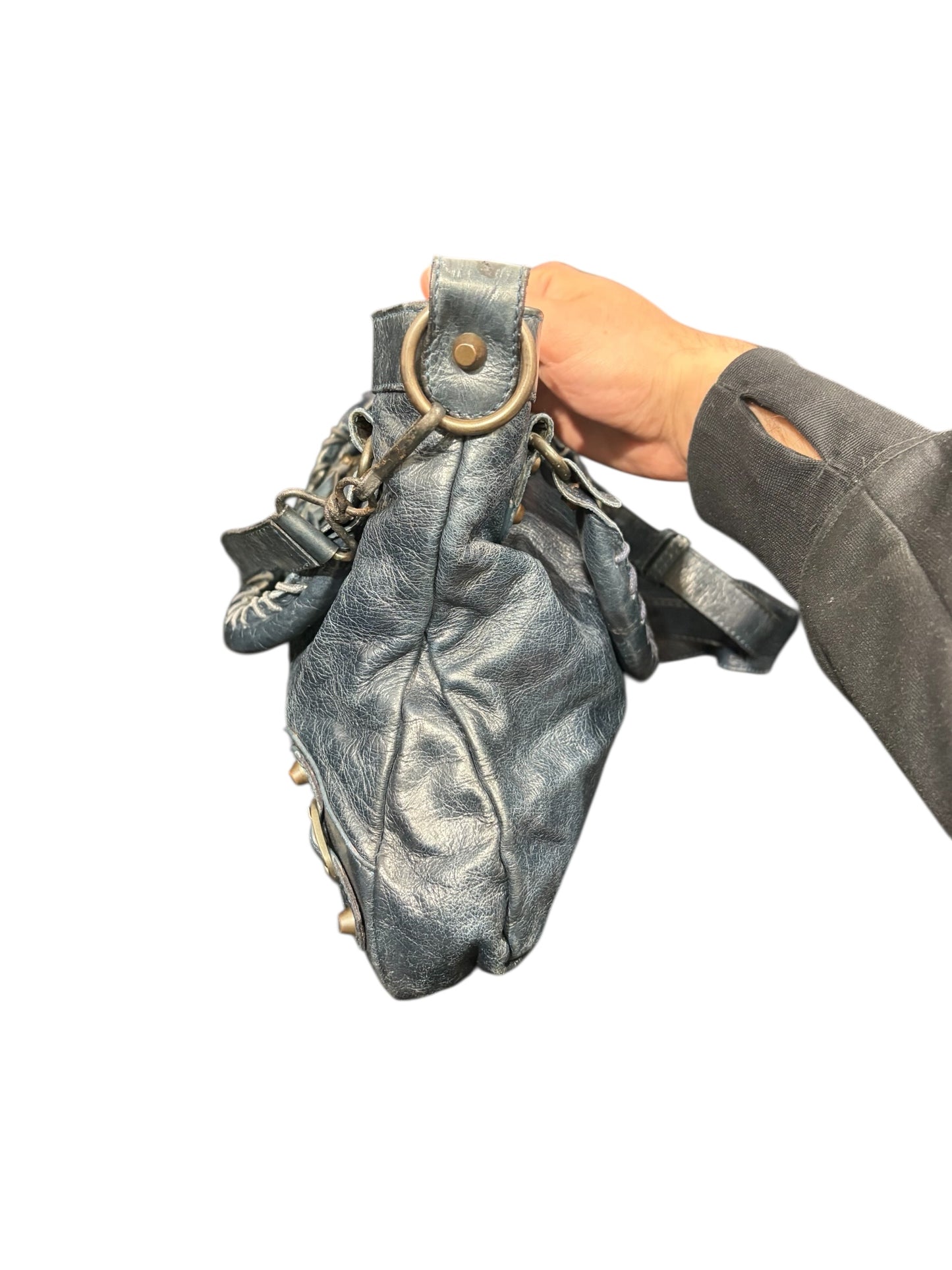 Sac Balenciaga city en cuir – bleu