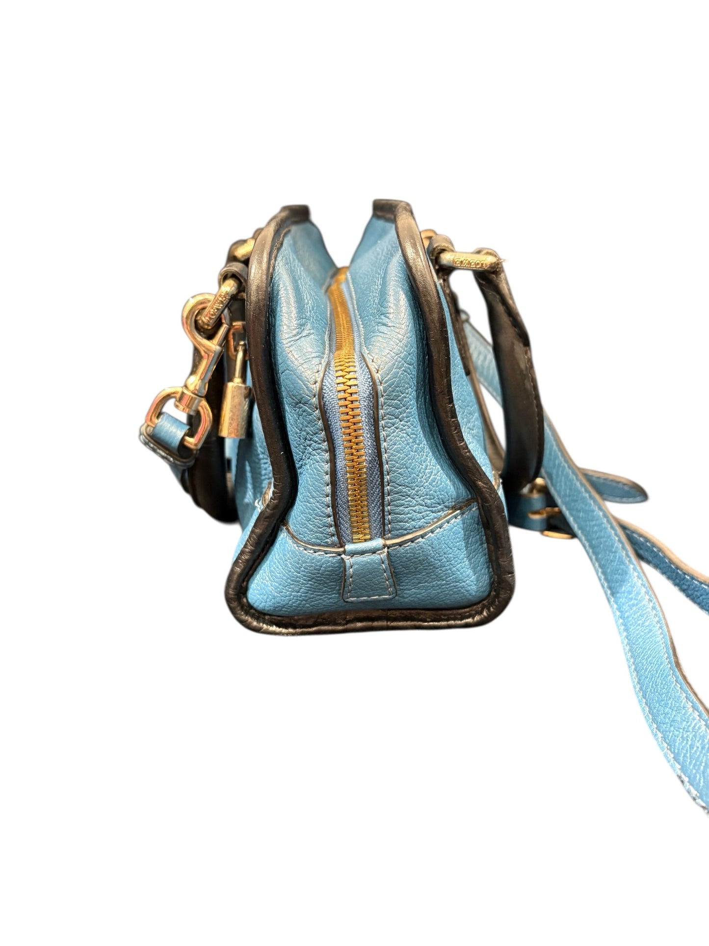 Sac Loewe en cuir – bleu & finitions contrastées