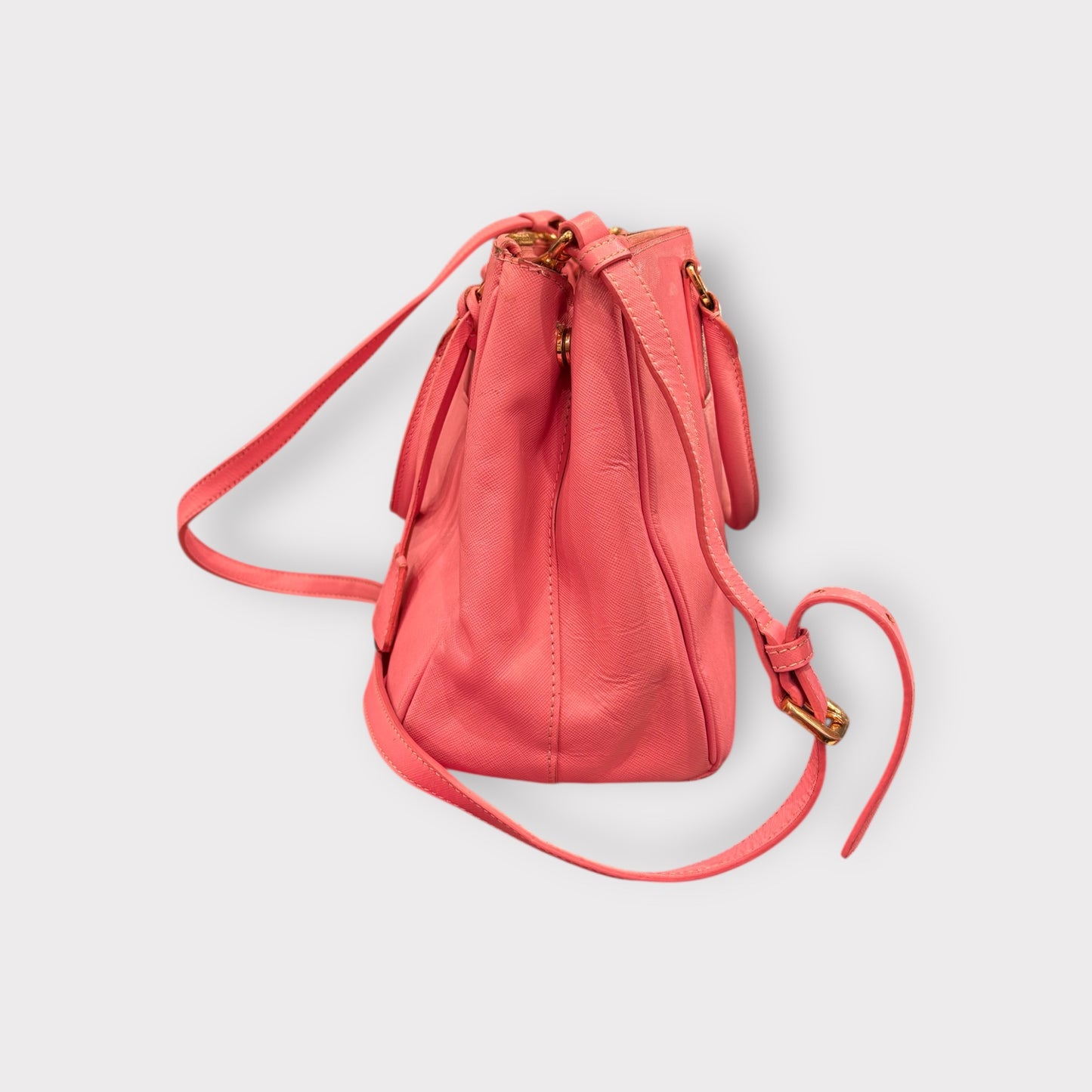 Prada – Sac cuir rose double compartiment