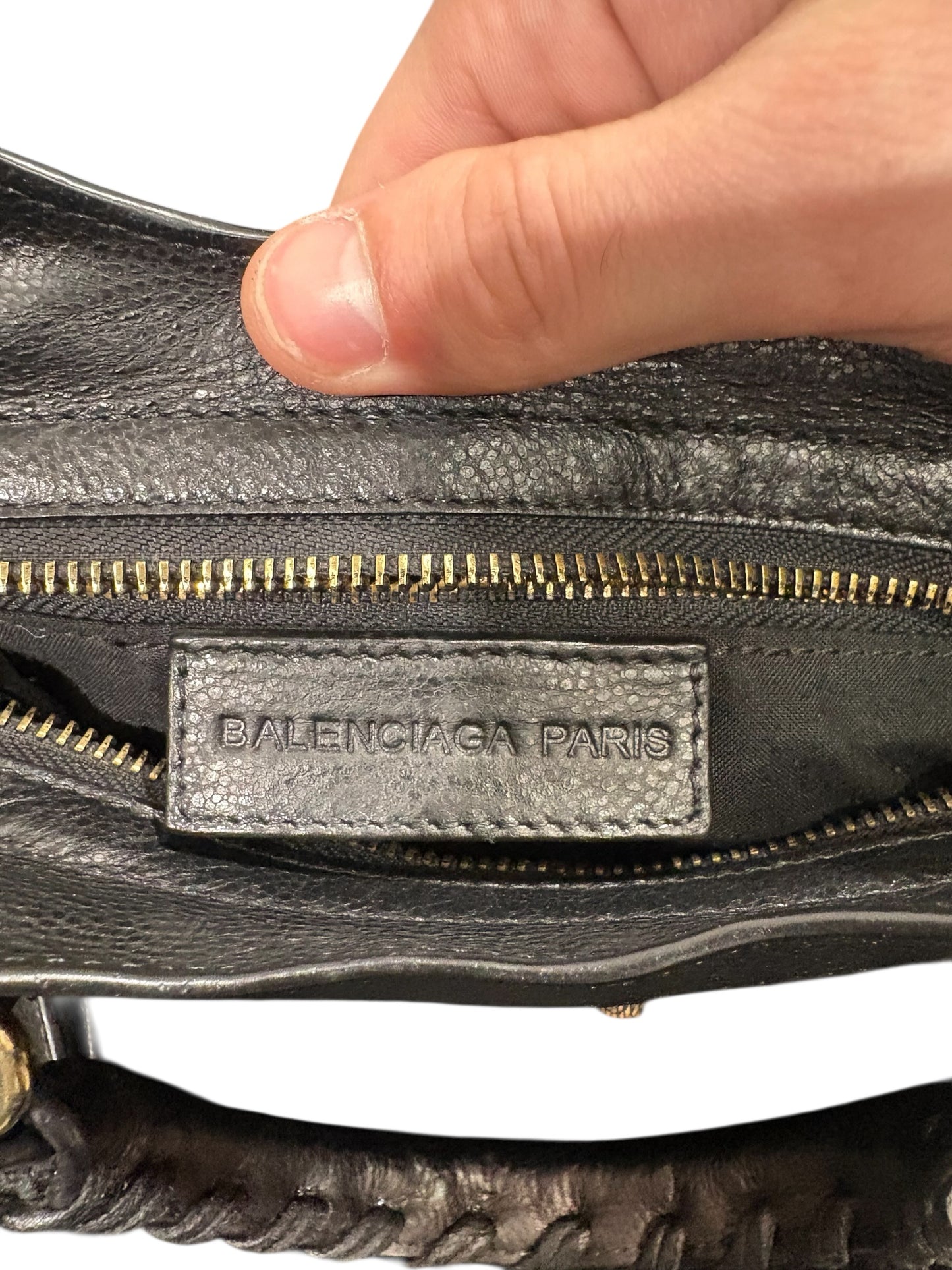 Sac City Balenciaga en cuir – noir
