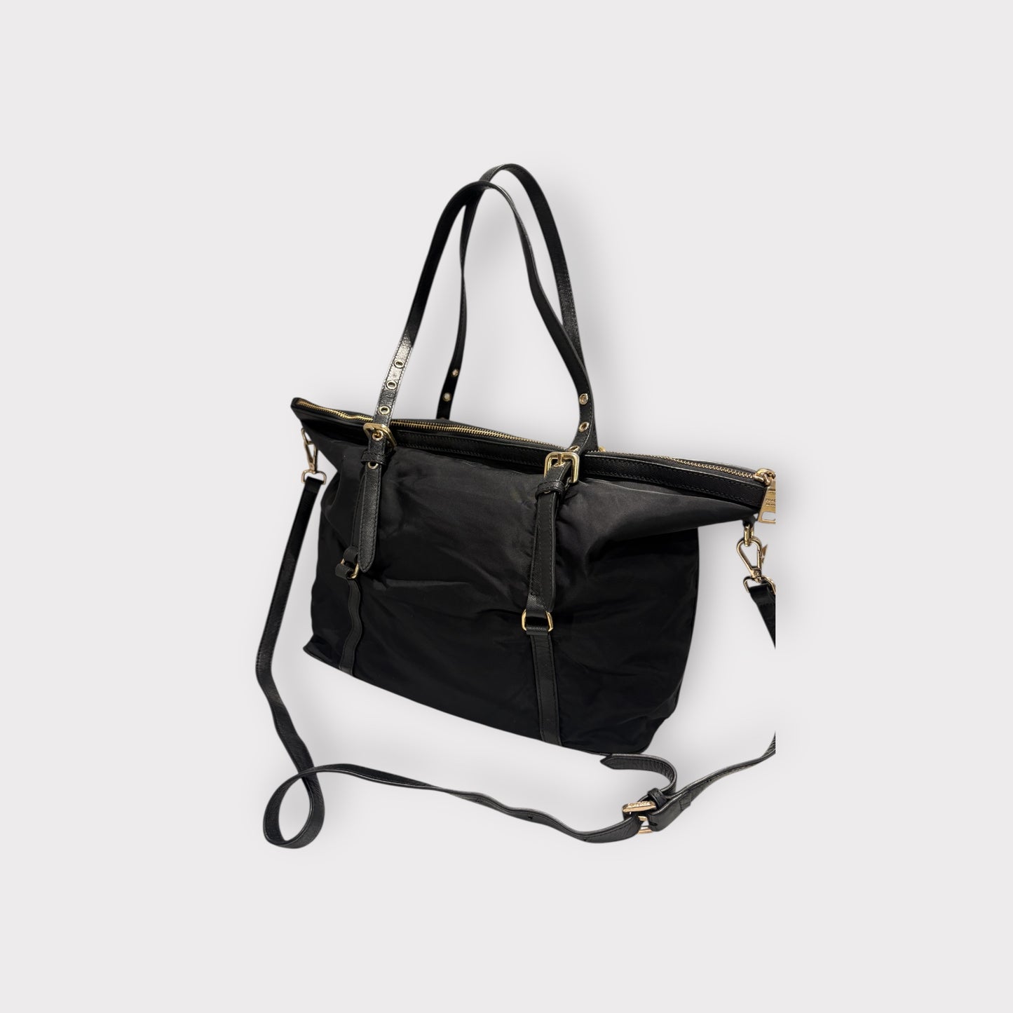 Cabas Prada tessuto noir
