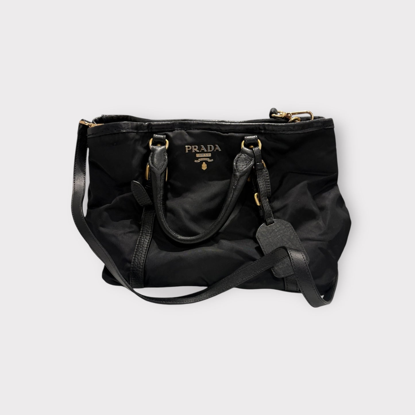 Cabas Prada tessuto noir