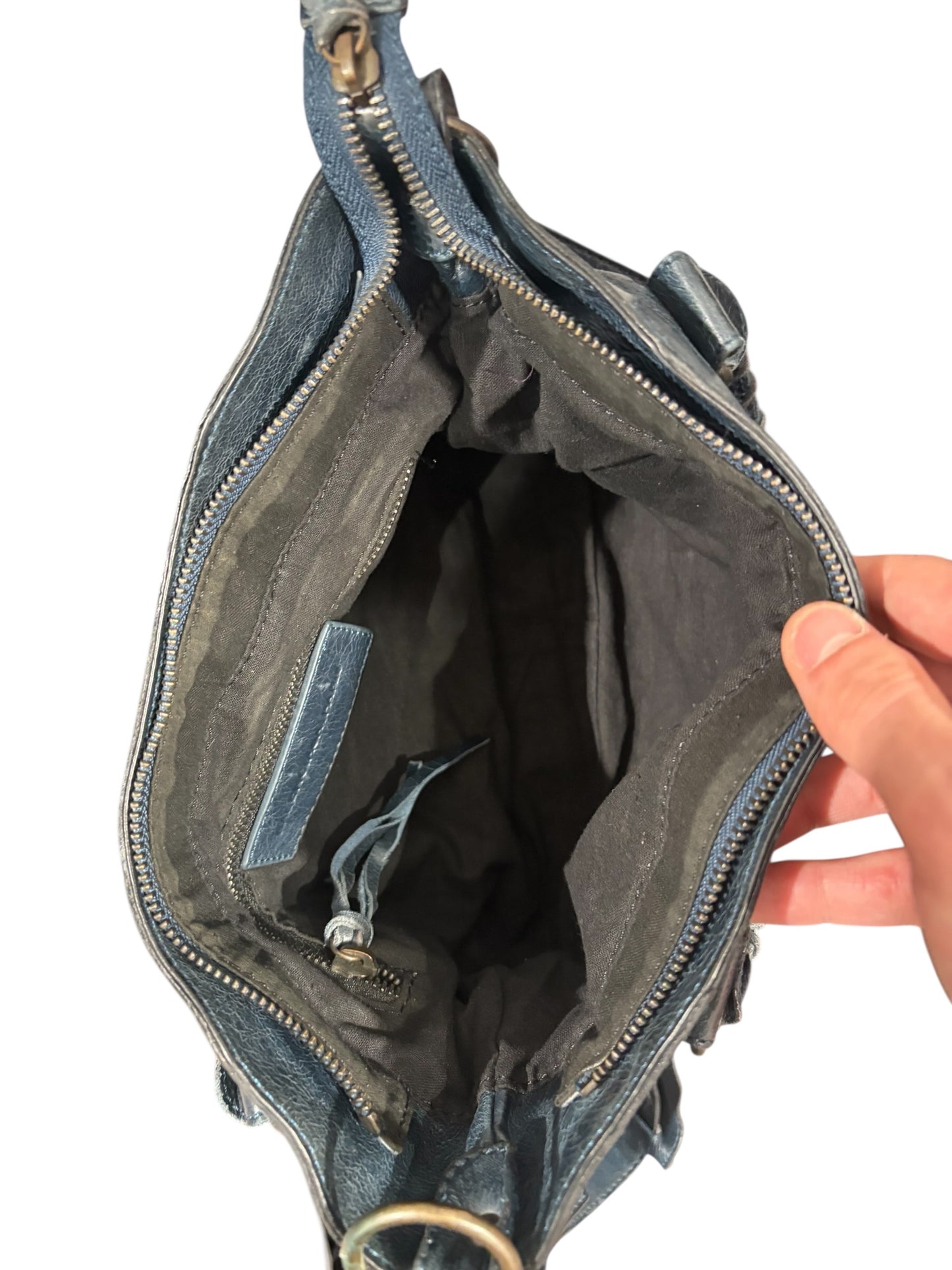 Sac Balenciaga city en cuir – bleu