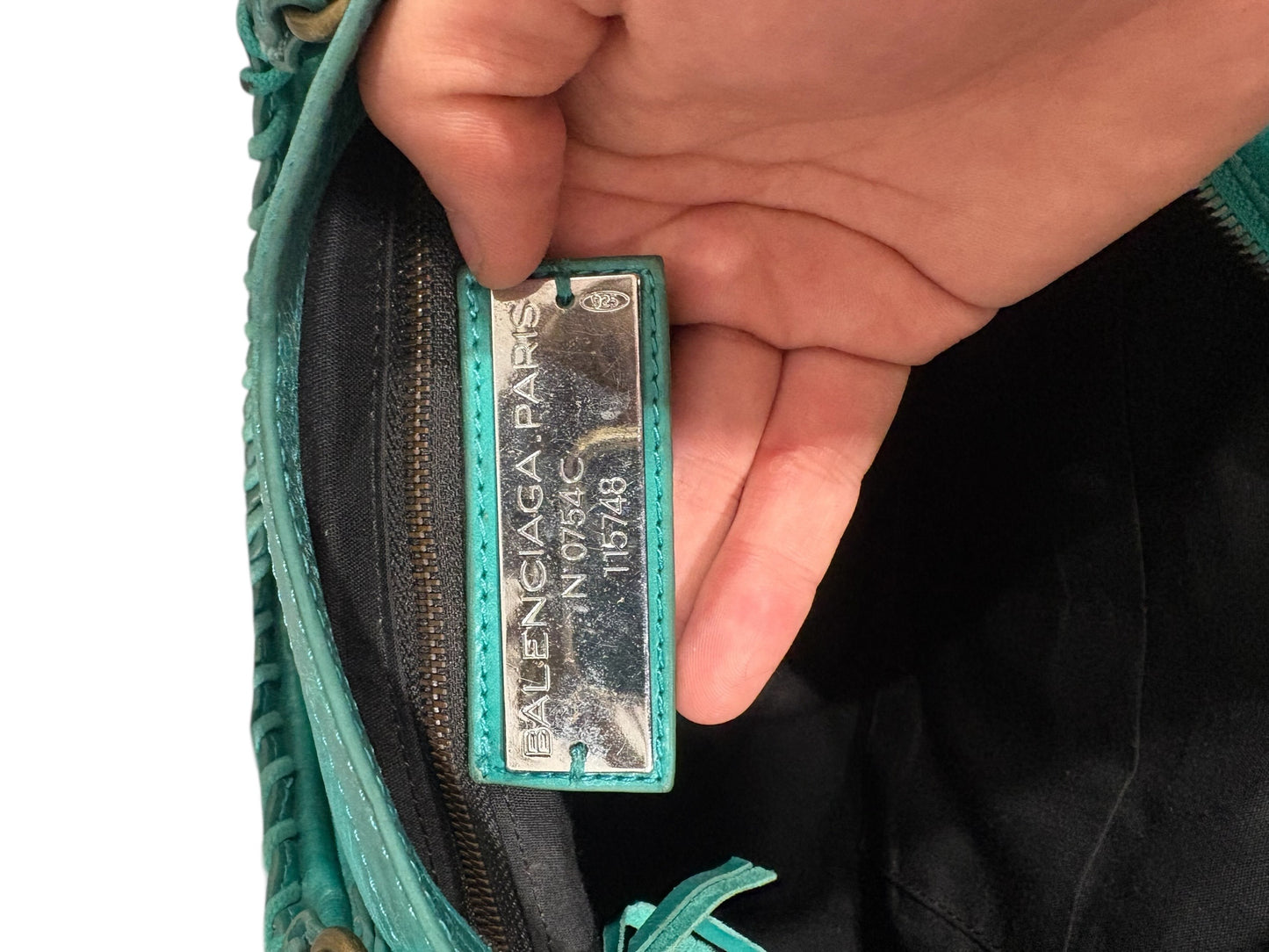 Sac Balenciaga City – cuir turquoise