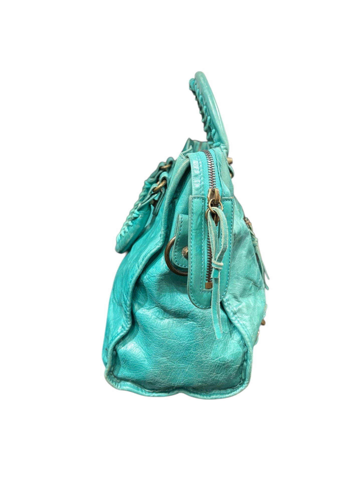 Sac Balenciaga City – cuir turquoise