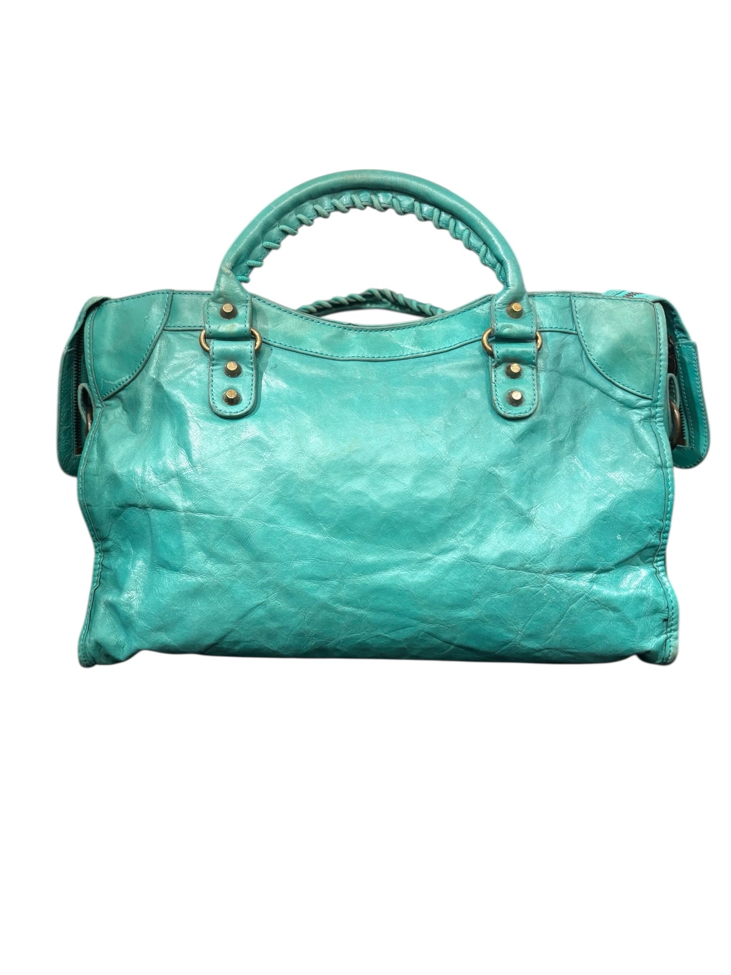 Sac Balenciaga City – cuir turquoise