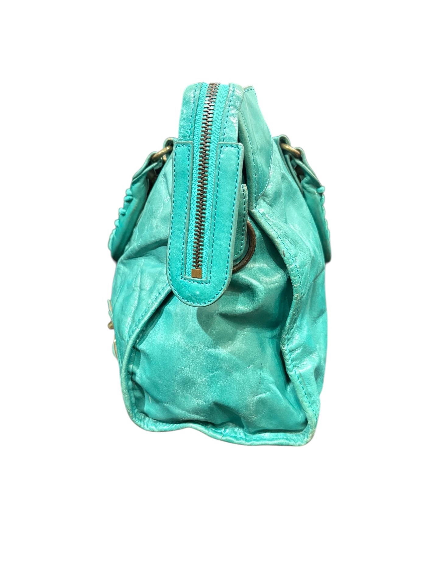 Sac Balenciaga City – cuir turquoise