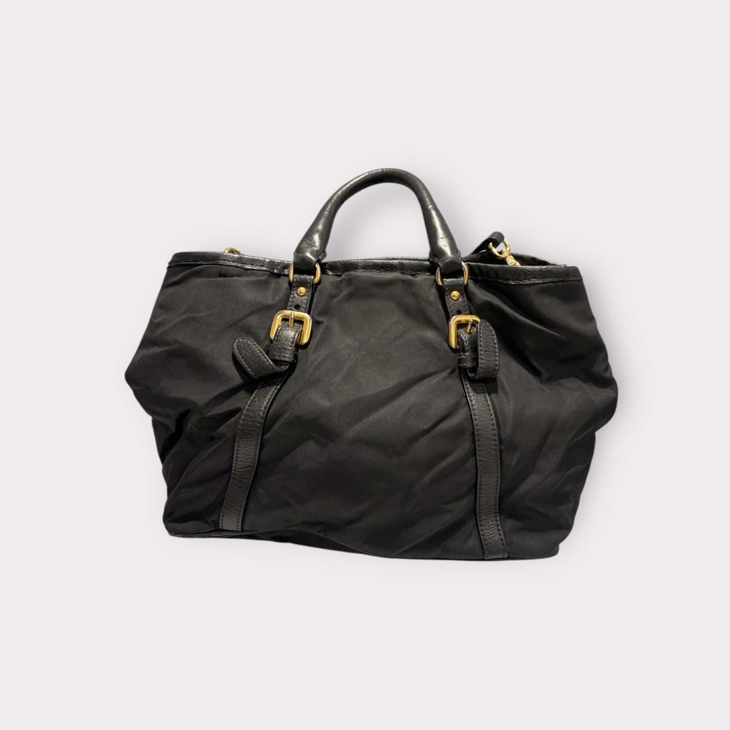 Cabas Prada tessuto noir