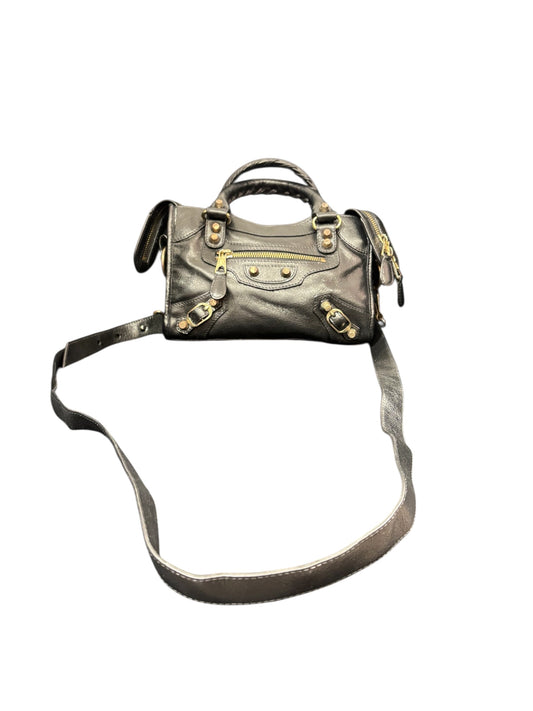 Sac City Balenciaga en cuir – noir