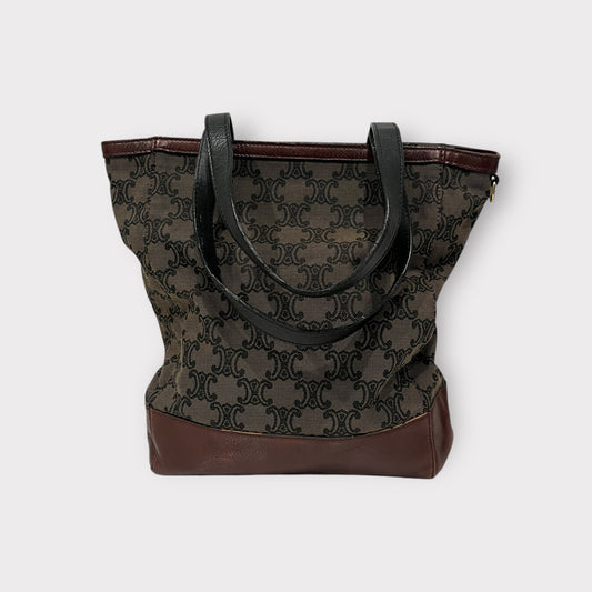 Sac Céline Cabas Macadam Shopping Marron Vintage