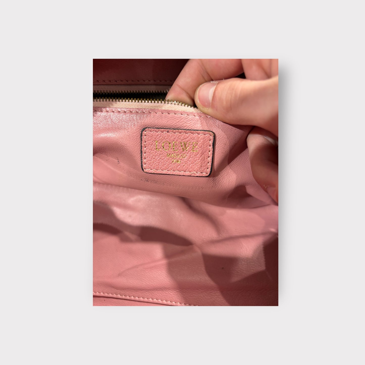 Loewe – Sac cuir rose anagram cadenas