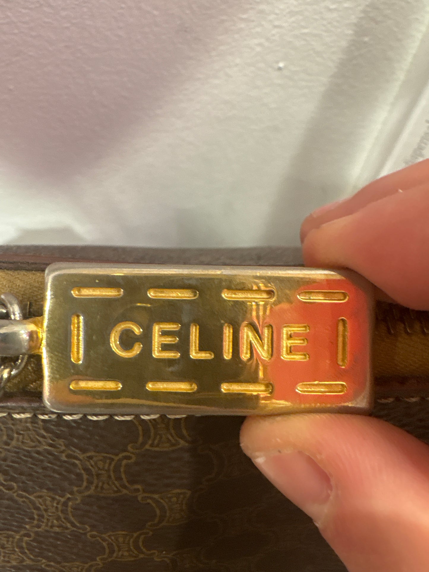Sac Céline Cabas Macadam Marron Vintage