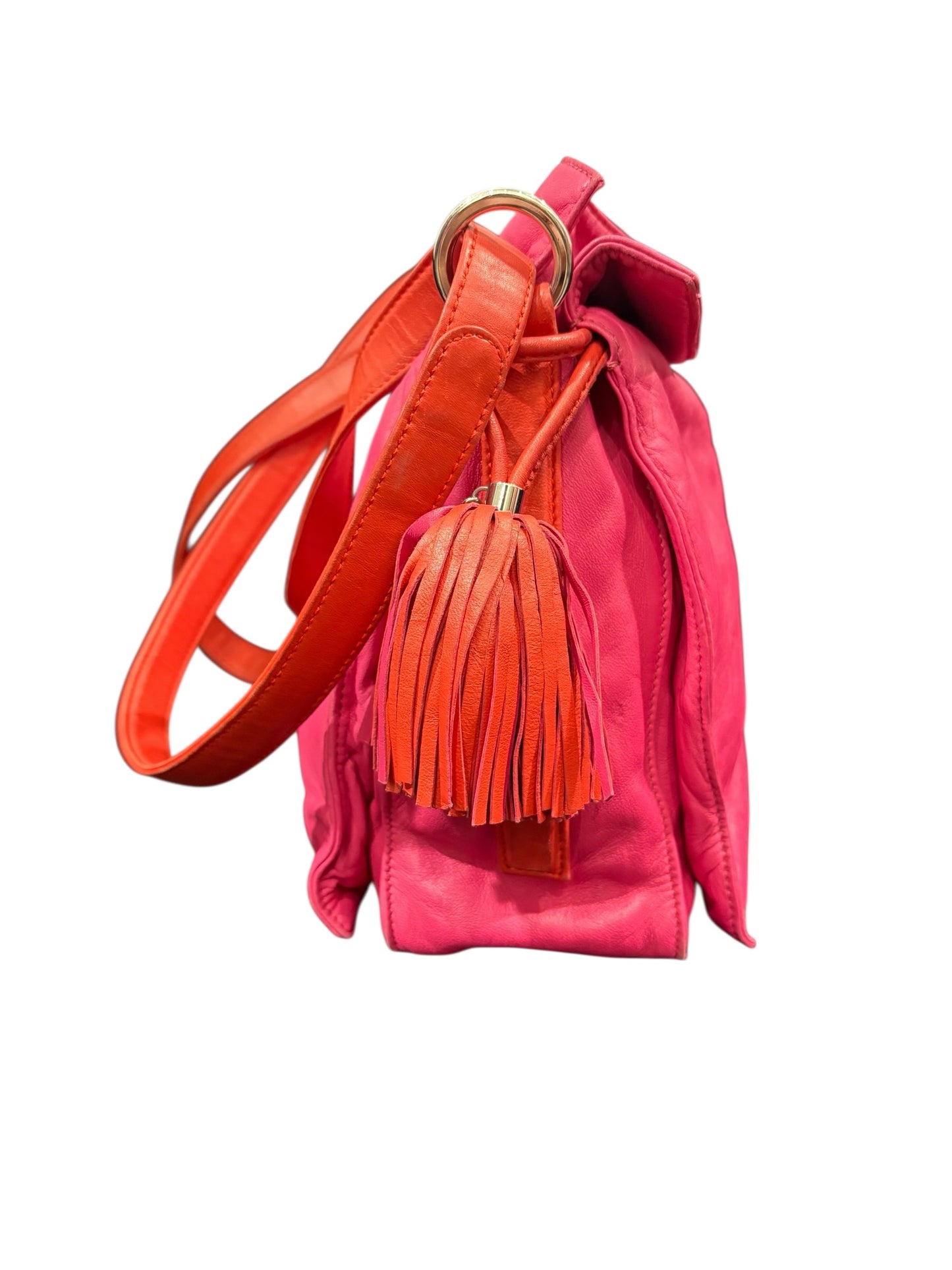 Sac Loewe en cuir – rose & orange