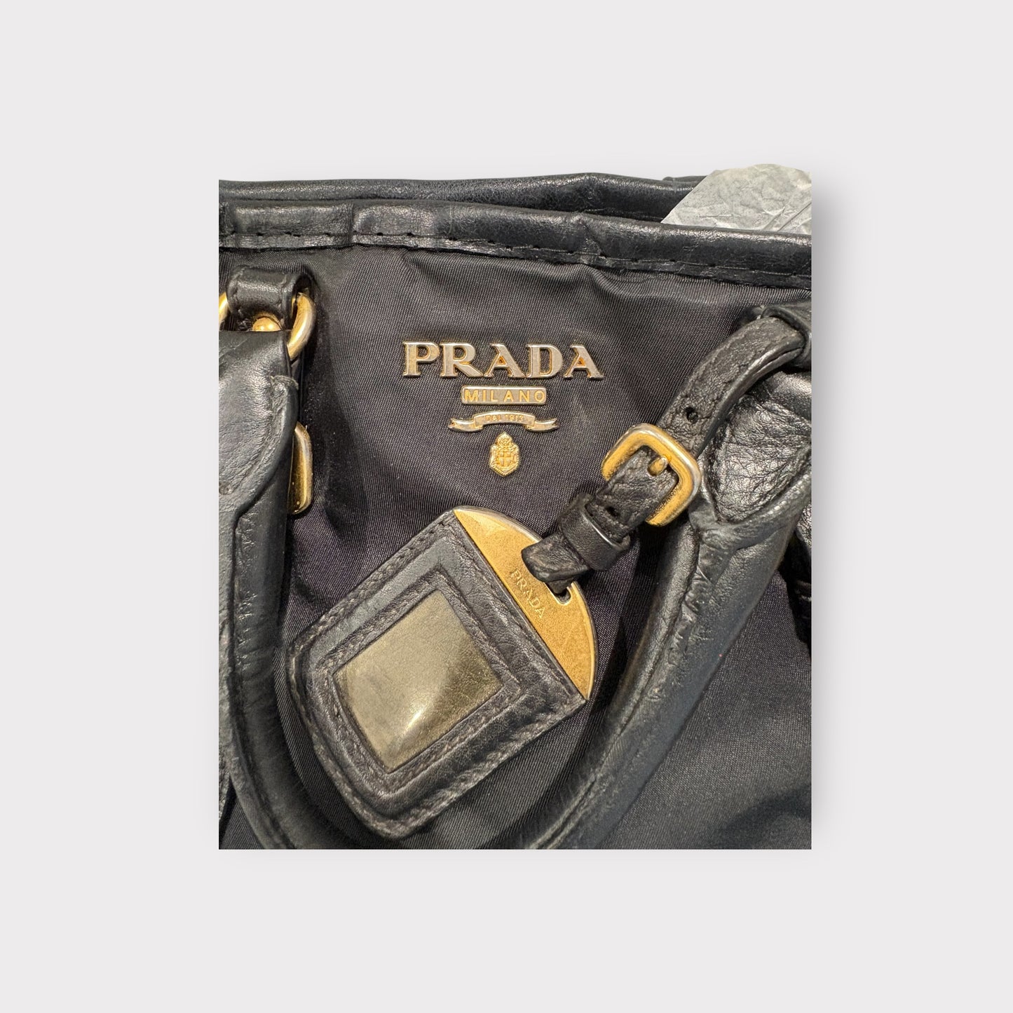 Cabas Prada tessuto noir