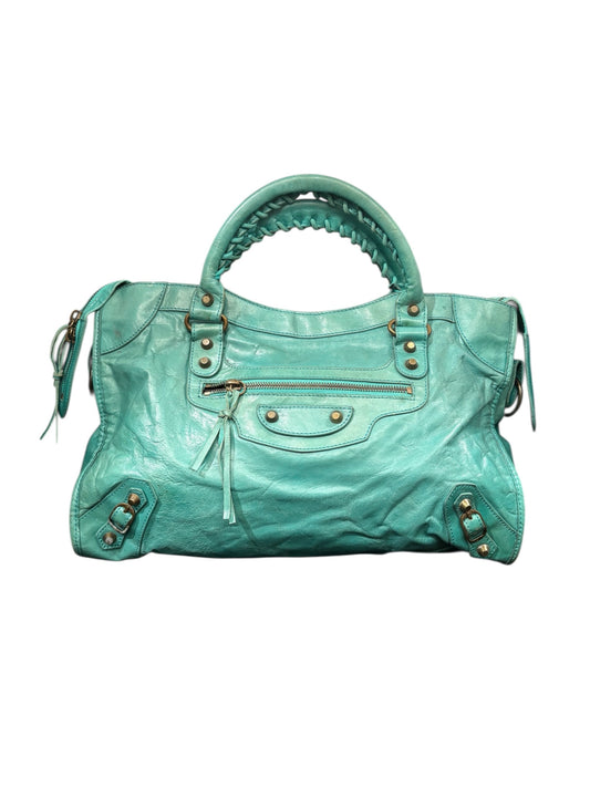 Sac Balenciaga City – cuir turquoise