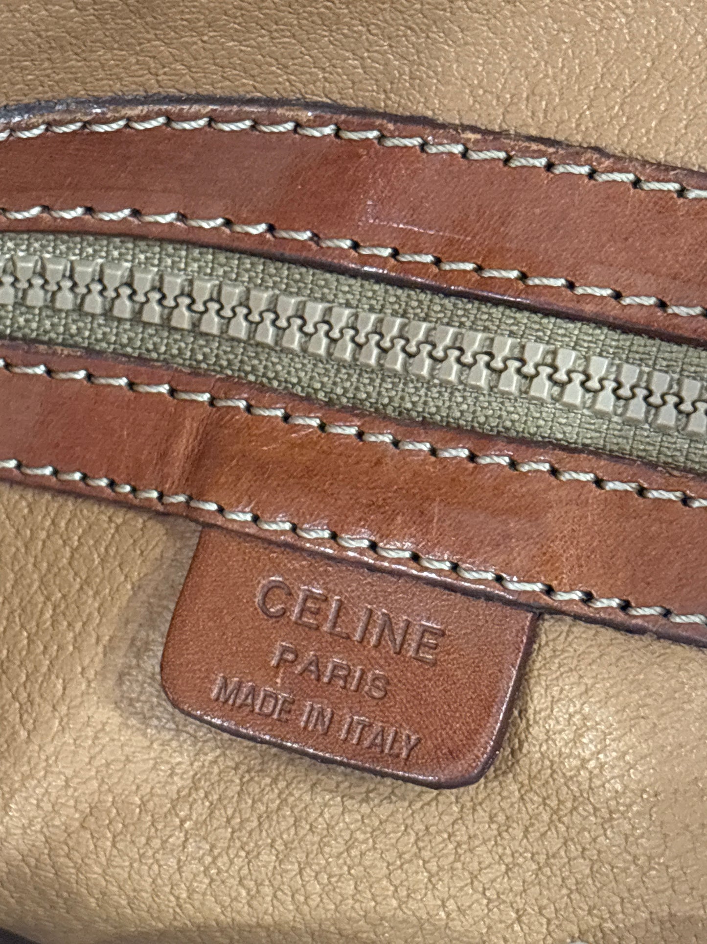 Sac Céline Cabas Macadam Marron Vintage
